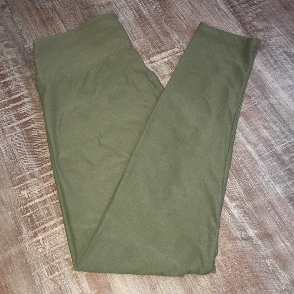 LULAROE OS Olive Green Leggings.